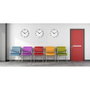 Unilux Maxi Pop Reloj de Pared Gris Metalizado 37,5 cm